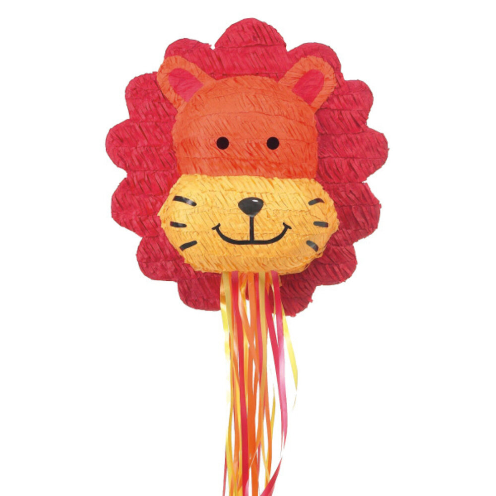 Amscan Tête de Lion Pinata à Tirer 3D 16,5x40x42cm | par pièce Amscan Tête de Lion Pinata à Tirer 3D 16,5x40x42cm | par pièce