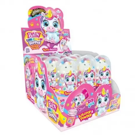 Johny Bee Sucette bébé licorne avec trempette 40gr | par unité
