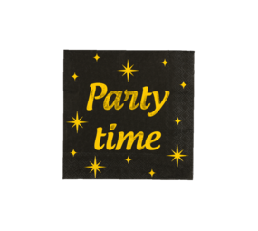 Paper Dreams Servetten Party Time Classy 33x33cm | 16 stuks Paper Dreams Servetten Party Time Classy 33x33cm | 16 stuks