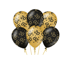 Paper Dreams Ballonnen 20 jaar Classy | 6 stuks Paper Dreams Ballonnen 20 jaar Classy | 6 stuks