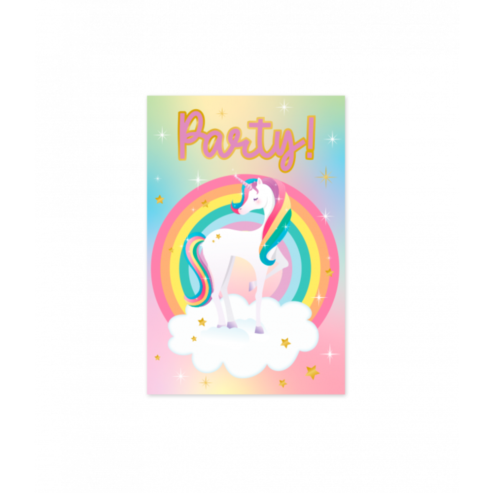Paper Dreams Invitations Unicorn Party  | 6 pièces