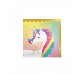 Paper Dreams Serviettes de table Unicorn Party 33x33 cm | 16 pièces