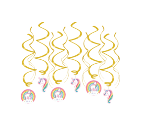 Paper Dreams Unicorn Party Swirls 70cm | 12 pieces