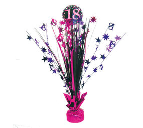 Amscan Décoration de table 18 ans Rose Pétillant | 46 cm Amscan Décoration de table 18 ans Rose Pétillant | 46 cm