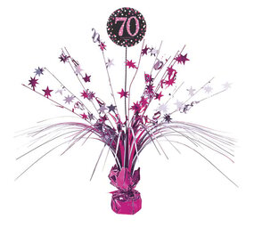 Amscan Tischdekoration 70 Jahre Sparkling Pink | 46cm Amscan Tischdekoration 70 Jahre Sparkling Pink | 46cm