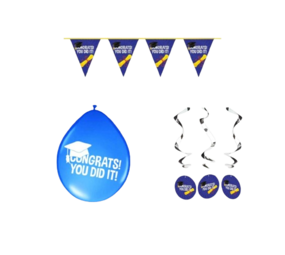 Tuf-Tuf Congrats! You did it! Versiering Set Geslaagd | 13-delig Tuf-Tuf Congrats! You did it! Versiering Set Geslaagd | 13-delig
