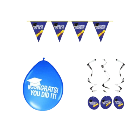 Tuf-Tuf Congrats! You did it! Dekorationsset Erfolgreich | 13-teilig