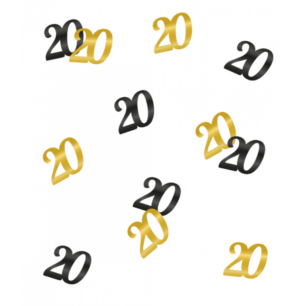 Paper Dreams Confetti Tischdekoration 20 Jahre Classy | pro Beutel mit 14 Gramm Paper Dreams Confetti Tischdekoration 20 Jahre Classy | pro Beutel mit 14 Gramm