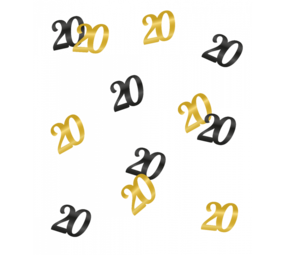 Paper Dreams Confetti Tafeldecoratie 20 jaar Classy | per zakje van 14 gram Paper Dreams Confetti Tafeldecoratie 20 jaar Classy | per zakje van 14 gram