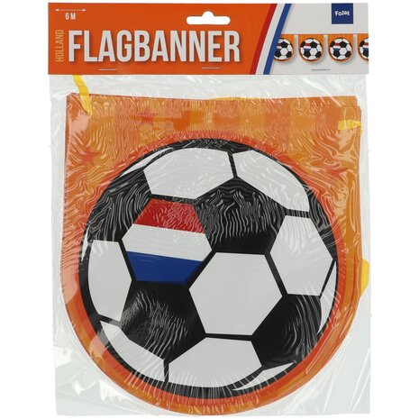 Folat Vlaggenlijn Slinger Oranje Voetbal | 6 meter Folat Vlaggenlijn Slinger Oranje Voetbal | 6 meter