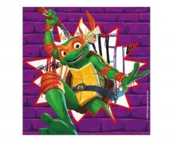 Procos Party Teenage Mutant Ninja Servietten 33x33cm | 20 Teile