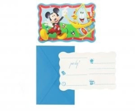 Procos Party Mickey Rock The House Invitations | 6 pieces