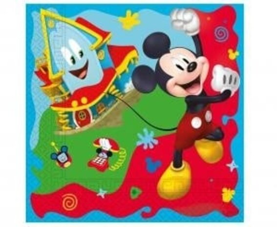 Procos Party Mickey Rock The House Napkins 33x33cm | 20 pieces Procos Party Mickey Rock The House Napkins 33x33cm | 20 pieces