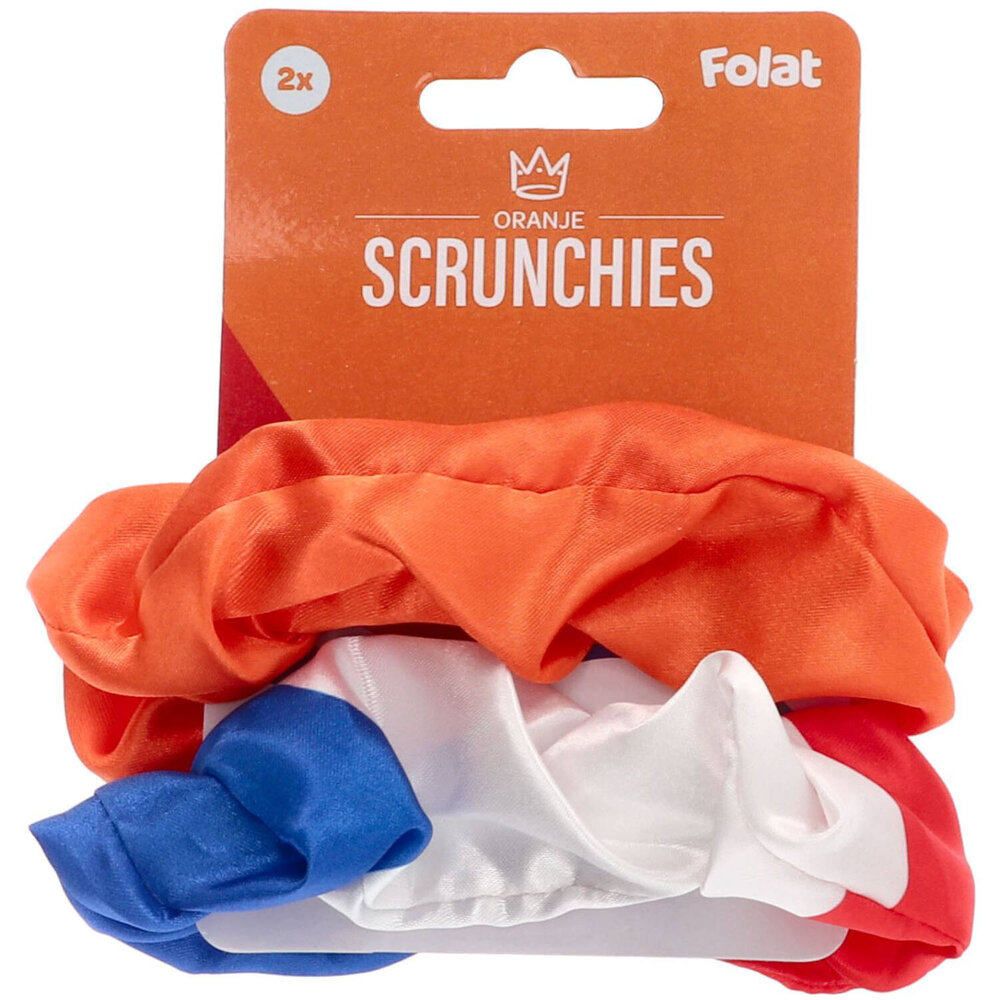 Folat Scrunchies Holland Orange, Red, White Blue | Set of 2 pieces Folat Scrunchies Holland Orange, Red, White Blue | Set of 2 pieces