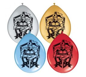 Folat Ballonnen Ridder Schild 30cm | 8 stuks
