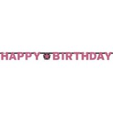 Amscan Guirlande de lettres Happy Birthday Rose Pétillant 213x16cm | par unité Amscan Guirlande de lettres Happy Birthday Rose Pétillant 213x16cm | par unité