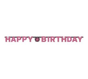 Amscan Letter garland Happy Birthday Sparkling Pink 213x16cm | per Unit Amscan Letter garland Happy Birthday Sparkling Pink 213x16cm | per Unit