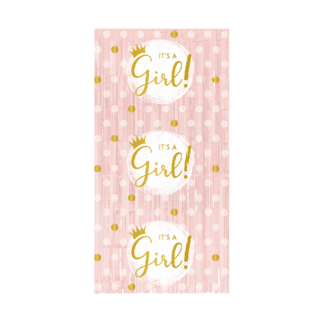 Paper Dreams Rideau de porte It's A Girl 100x200cm | par unité Paper Dreams Rideau de porte It's A Girl 100x200cm | par unité