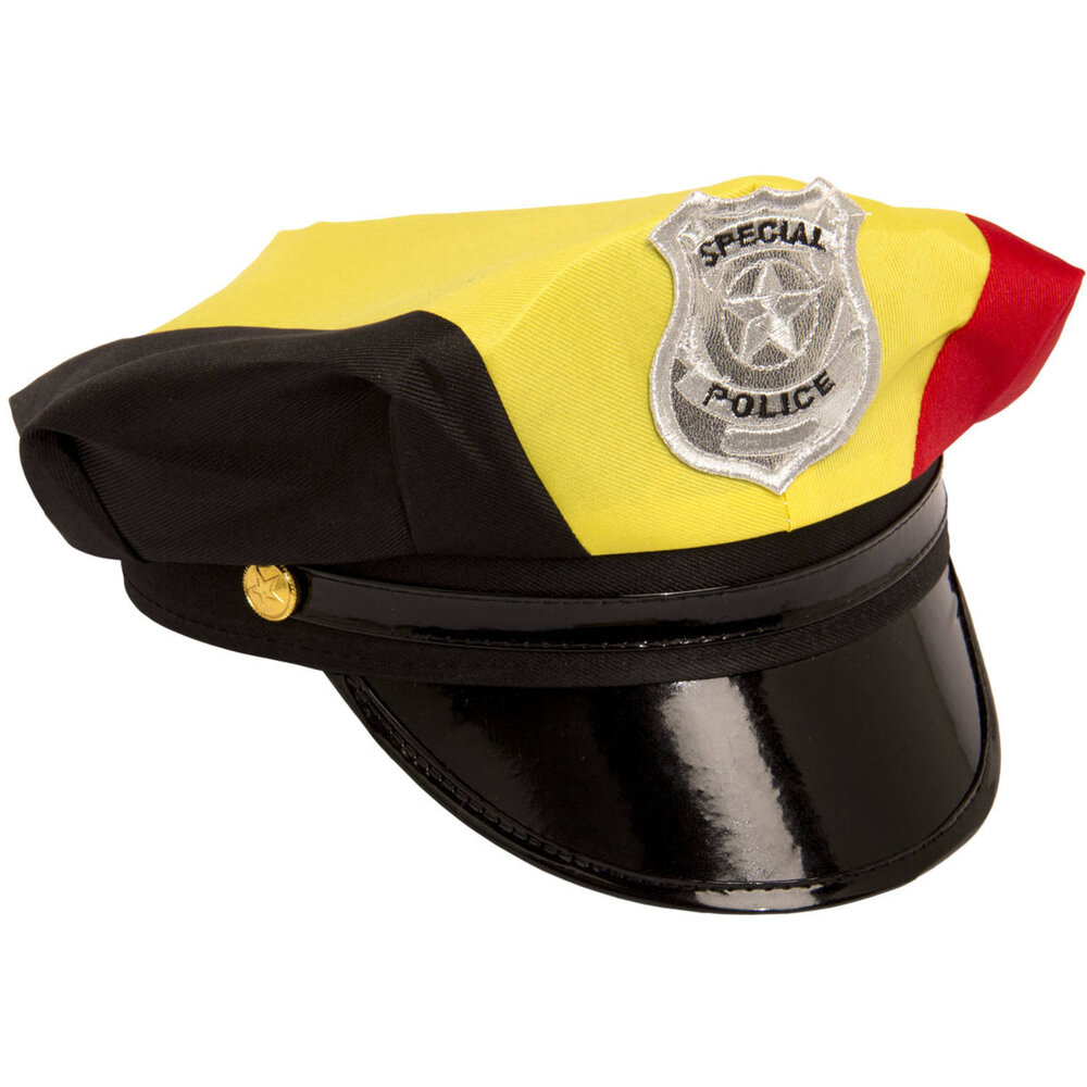 Folat Casquette Police Belgique Rouge-Jaune-Noir | par unité Folat Casquette Police Belgique Rouge-Jaune-Noir | par unité