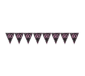 Amscan Flag Garland 60 Sparkling Black-Pink 4 m | per Unit Amscan Flag Garland 60 Sparkling Black-Pink 4 m | per Unit