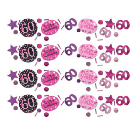 Amscan Confetti 60 years Sparkling Black-Pink | 34 grams Amscan Confetti 60 years Sparkling Black-Pink | 34 grams