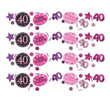 Amscan Confetti 40 years Sparkling Black-Pink | 34 grams Amscan Confetti 40 years Sparkling Black-Pink | 34 grams