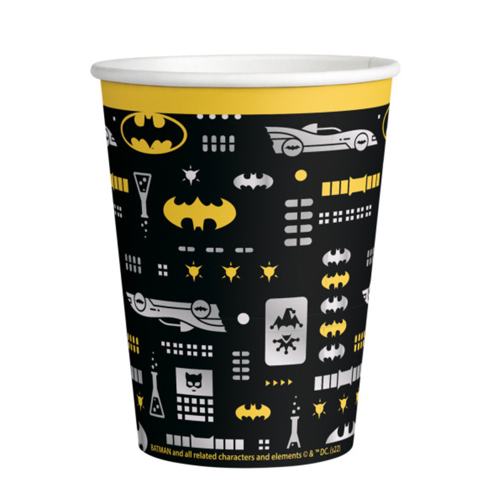 Amscan Tasses Batman 250ml | 8 pièces Amscan Tasses Batman 250ml | 8 pièces