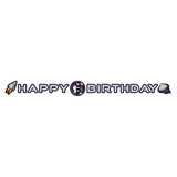Amscan Buchstabengirlande Happy Birthday Space, Cosmos & Weltraum 192x12cm | pro Einheit