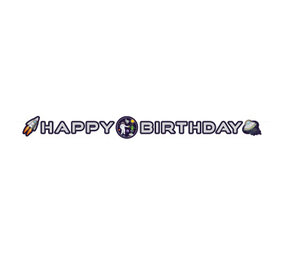 Amscan Letter garland Happy Birthday Space & Cosmos 192x12cm | per Unit Amscan Letter garland Happy Birthday Space & Cosmos 192x12cm | per Unit