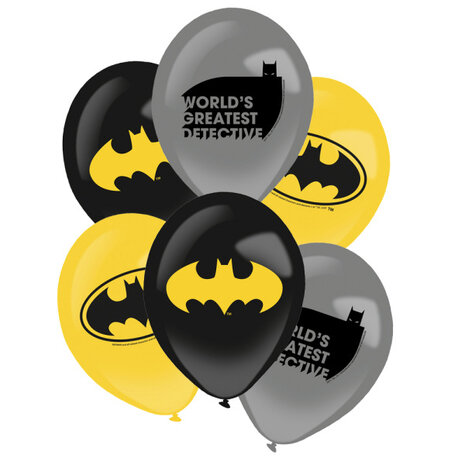 Amscan Batman Luftballons 28cm | 6 Stück Amscan Batman Luftballons 28cm | 6 Stück