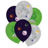 Amscan Ballonnen Ruimte, Kosmos & Space 28cm | 6 Stuks