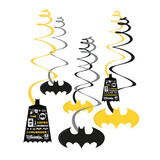 Amscan Décoration à suspendre Tourbillons Batman 60cm | 6 pièces Amscan Décoration à suspendre Tourbillons Batman 60cm | 6 pièces