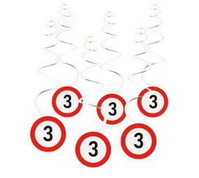 Amscan Constructie Leeftijden Hangdecoratie Swirls 50cm | 6 stuks Amscan Constructie Leeftijden Hangdecoratie Swirls 50cm | 6 stuks