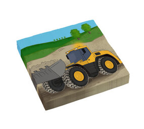 Amscan Construction Napkins 33x33cm | 16 pieces