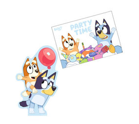 Amscan Bluey Invitations | per 8 pieces Amscan Bluey Invitations | per 8 pieces