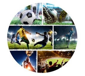 Amscan Voetbal Borden Kick It 23cm | 8 stuks