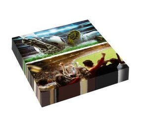 Amscan Voetbal Servetten Kick It 33x33cm | 16 stuks