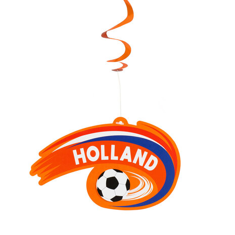 Boland Fußball-Hängedekoration Wirbel Holland 85cm | Set bestehend aus 2 Stück