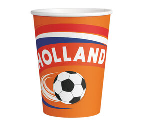 Boland Cups Holland Football Orange 250ml | 8 pieces Boland Cups Holland Football Orange 250ml | 8 pieces