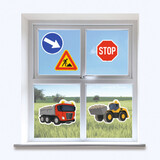 Amscan Constructie Raam Stickers | 5 stuks Amscan Constructie Raam Stickers | 5 stuks