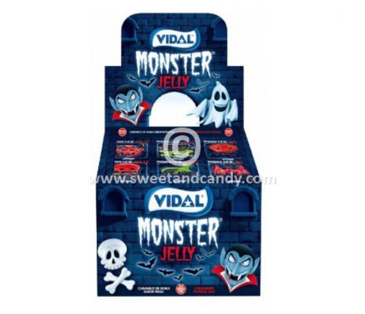 Vidal Monster Jelly Snoep Blister | per doos van 66