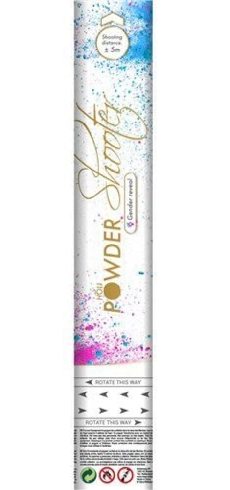 Haza - Witbaard Poeder shooter Gender Reveal 30cm | roze | per stuk Haza - Witbaard Poeder shooter Gender Reveal 30cm | roze | per stuk