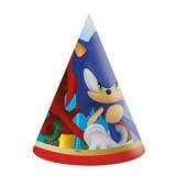 Procos Party Sonic Papieren Hoedjes | per 6 stuks