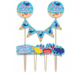 Amscan Topper de gâteau Gefeliciteerd met je Zwemdiploma | par unité Amscan Topper de gâteau Gefeliciteerd met je Zwemdiploma | par unité