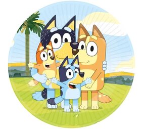 Amscan Bluey Borden 23 cm | 8 stuks