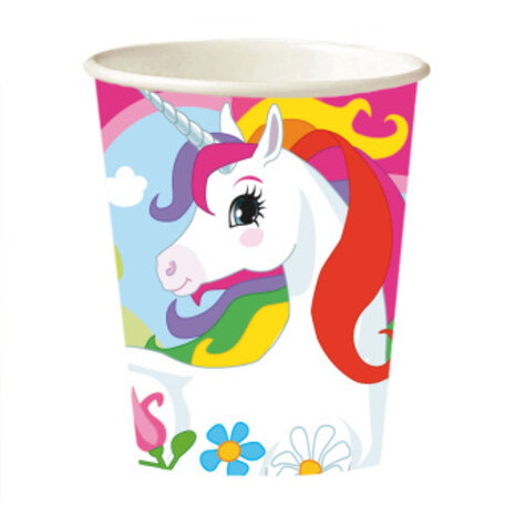 Amscan Unicorn Rainbow Cups 250ml | 8 pieces Amscan Unicorn Rainbow Cups 250ml | 8 pieces