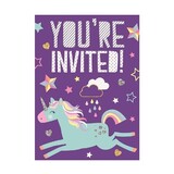 Unique Party Unicorn Hooray Invitations | 8 pieces Unique Party Unicorn Hooray Invitations | 8 pieces