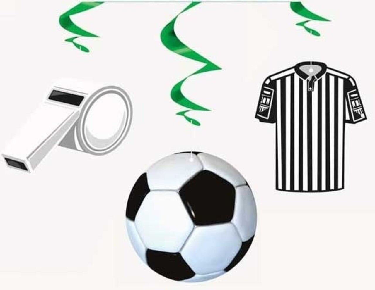 Unique Party Fußball-Hängedekoration, Wirbel, 66 cm | 3 Stück