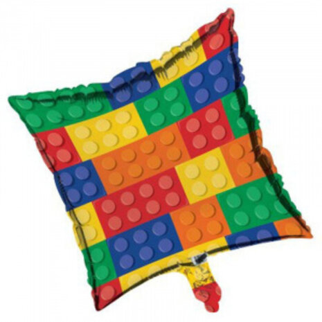 Creative Converting Helium Ballon Lego Block Party 45cm | gevuld met helium