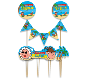 Paper Dreams Pensioen Taart Toppers | per stuk Paper Dreams Pensioen Taart Toppers | per stuk